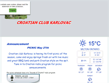 Tablet Screenshot of croatianclubkarlovac.com